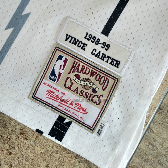 Camiseta Toronto Raptors Vince Carter NO 15 Mitchell & Ness 1998-99 Blanco